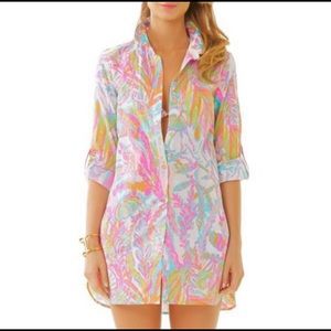 NWT Lilly Pulitzer Island Tunic in Scuba to Cuba